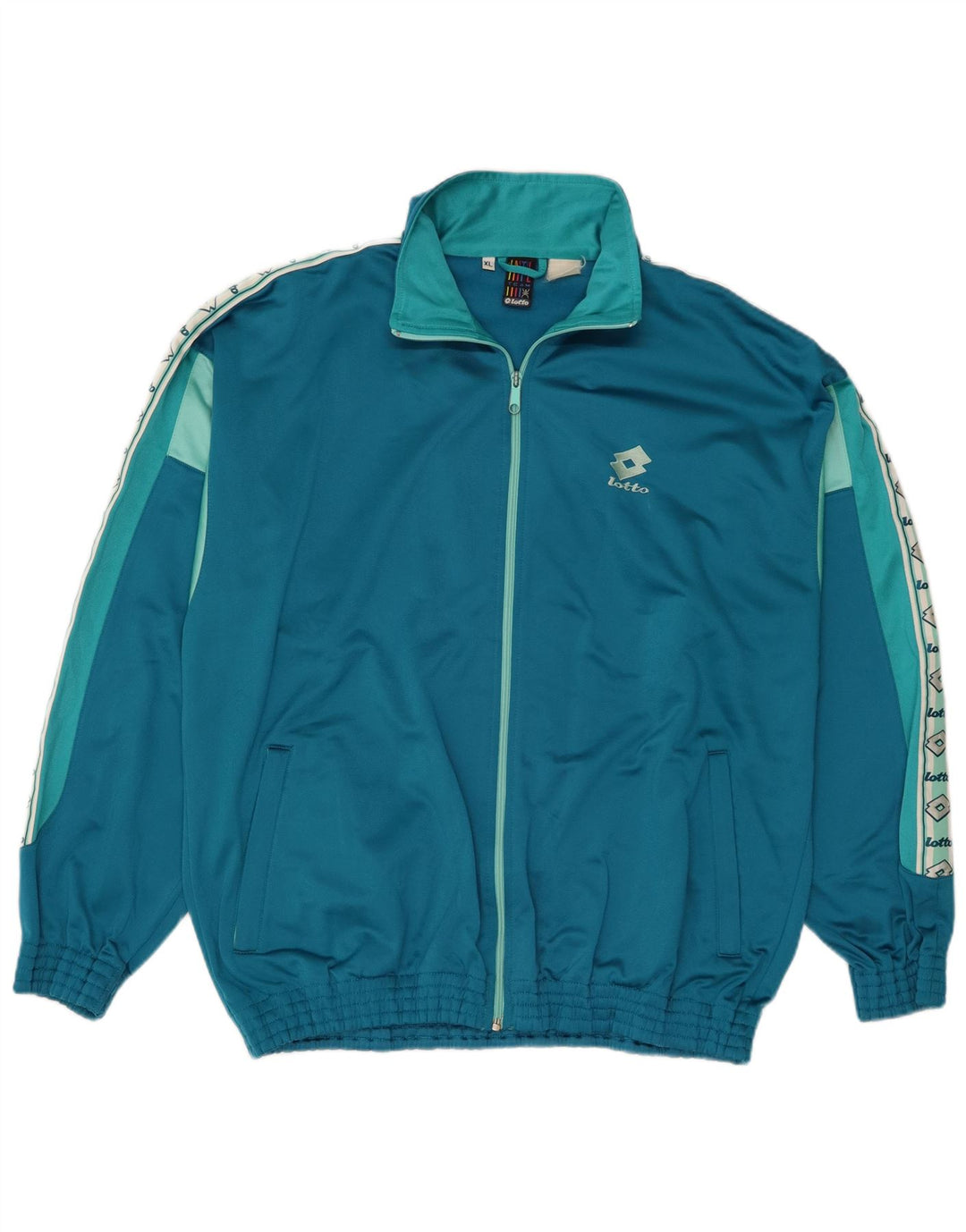 Lotto masculino gráfico completo agasalho XL azul colorblock