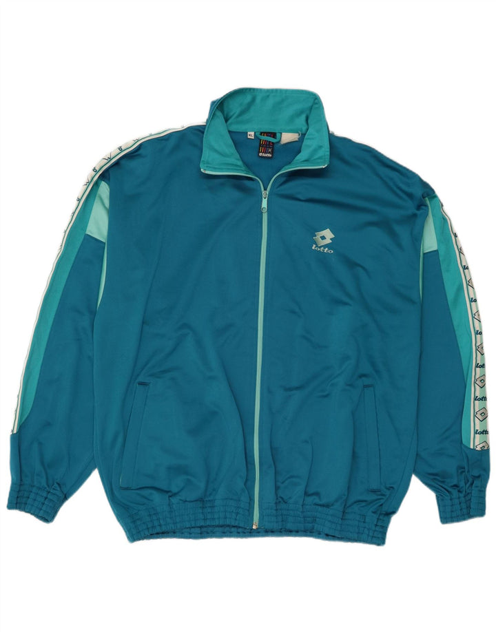 Lotto masculino gráfico completo agasalho XL azul colorblock