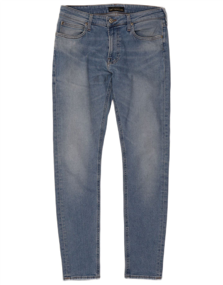 LEE Womens Malone Skinny Jeans W31 L30 Azul Algodão