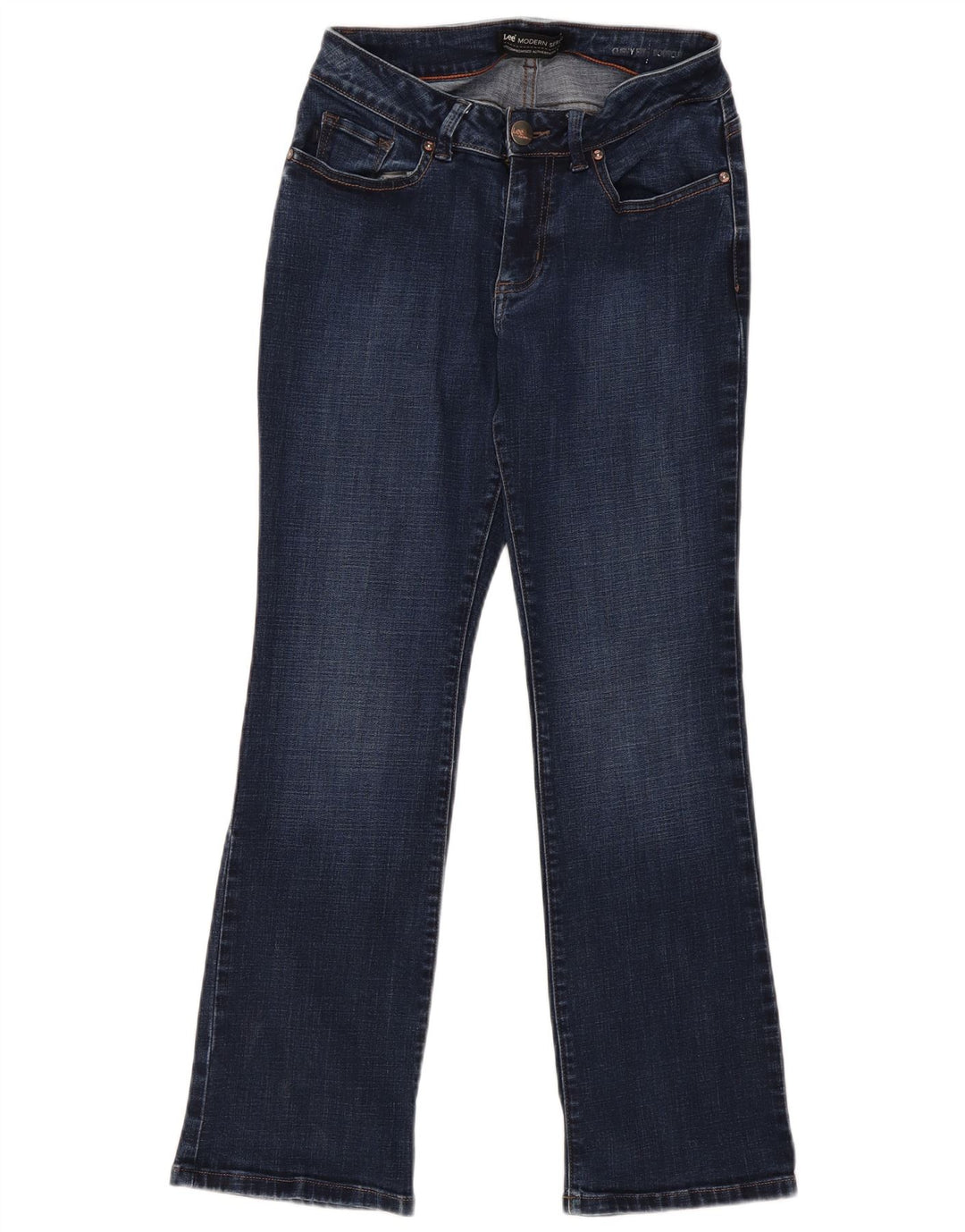 Lee Womens Curvy Fit Modern Rise Bootcut Jeans EUA 6 Médio W28 L29 Azul