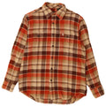 Camisa masculina de flanela Timberland médio bege algodão xadrez