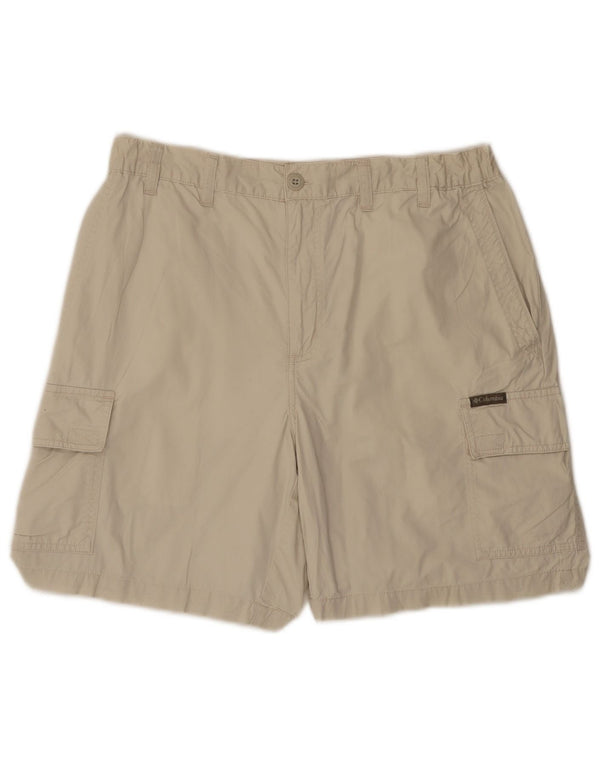 COLUMBIA Mens Cargo Shorts W32 Algodão Bege Médio
