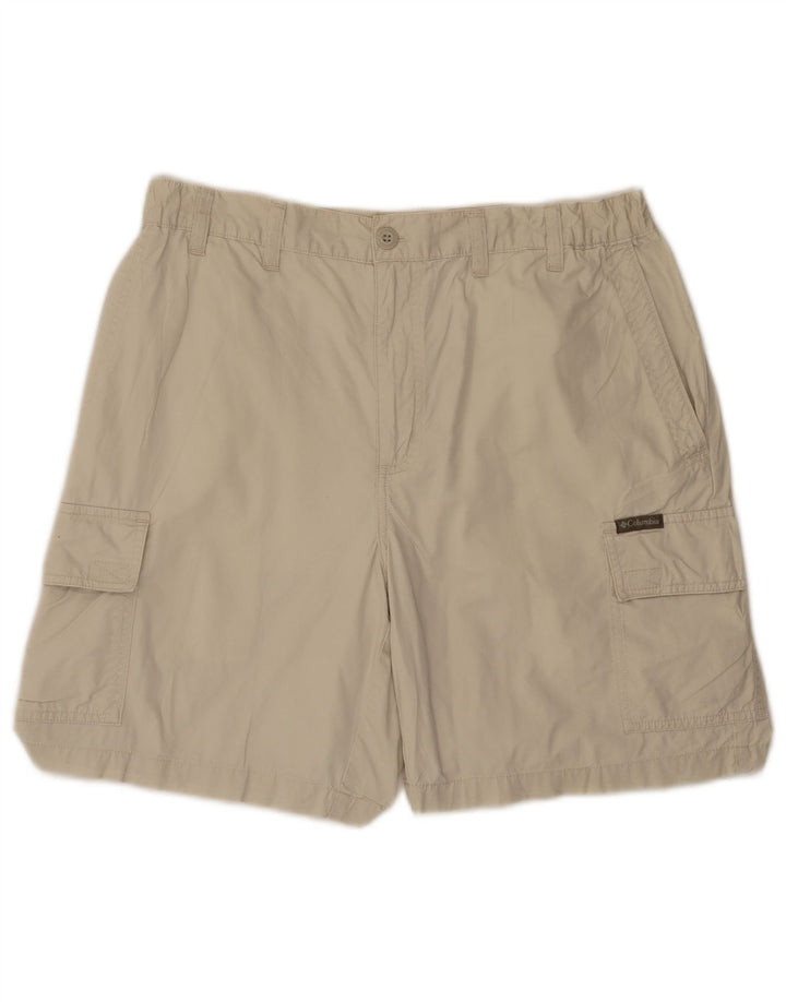 COLUMBIA Mens Cargo Shorts W32 Algodão Bege Médio