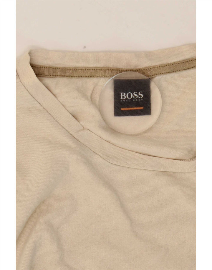 Camiseta masculina Hugo Boss Top XL algodão bege