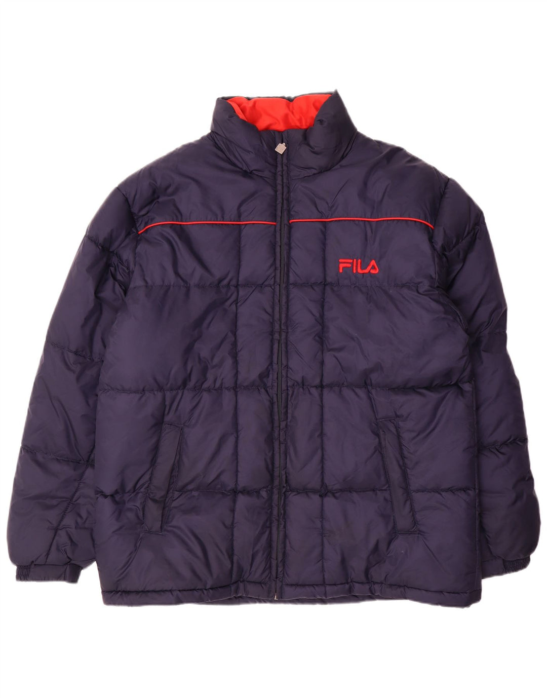 Jaqueta acolchoada masculina Fila UK 42 XL azul marinho poliamida