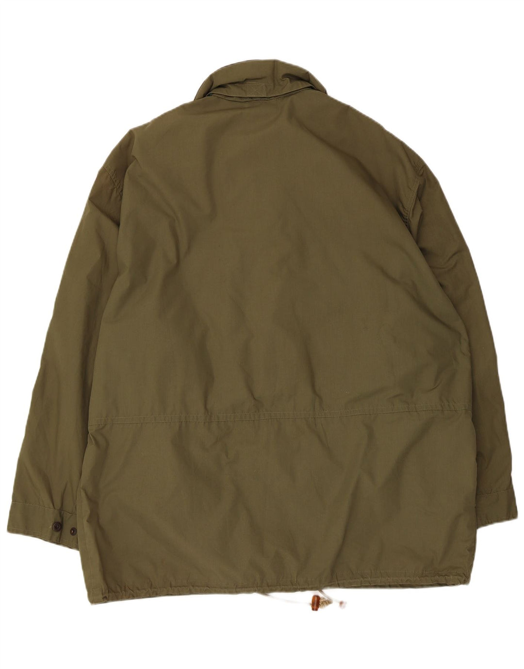 Jaqueta corta-vento masculina vintage IT 54 2XL poliéster cáqui