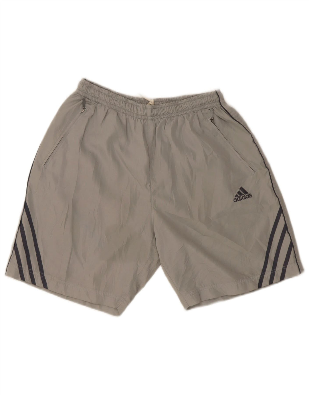 Shorts esportivos masculinos Adidas UK 40/42 poliéster cinza médio
