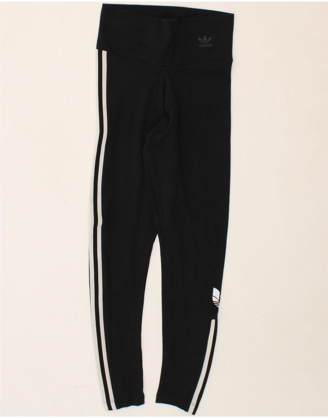 ADIDAS Womens Leggings UK 8 Small  Black Cotton Vintage Adidas and Second-Hand Adidas from Messina Hembry 
