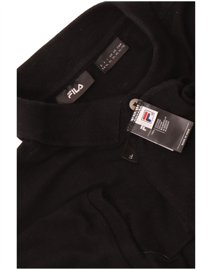 Camisa Polo Masculina Fila XL Algodão Preto