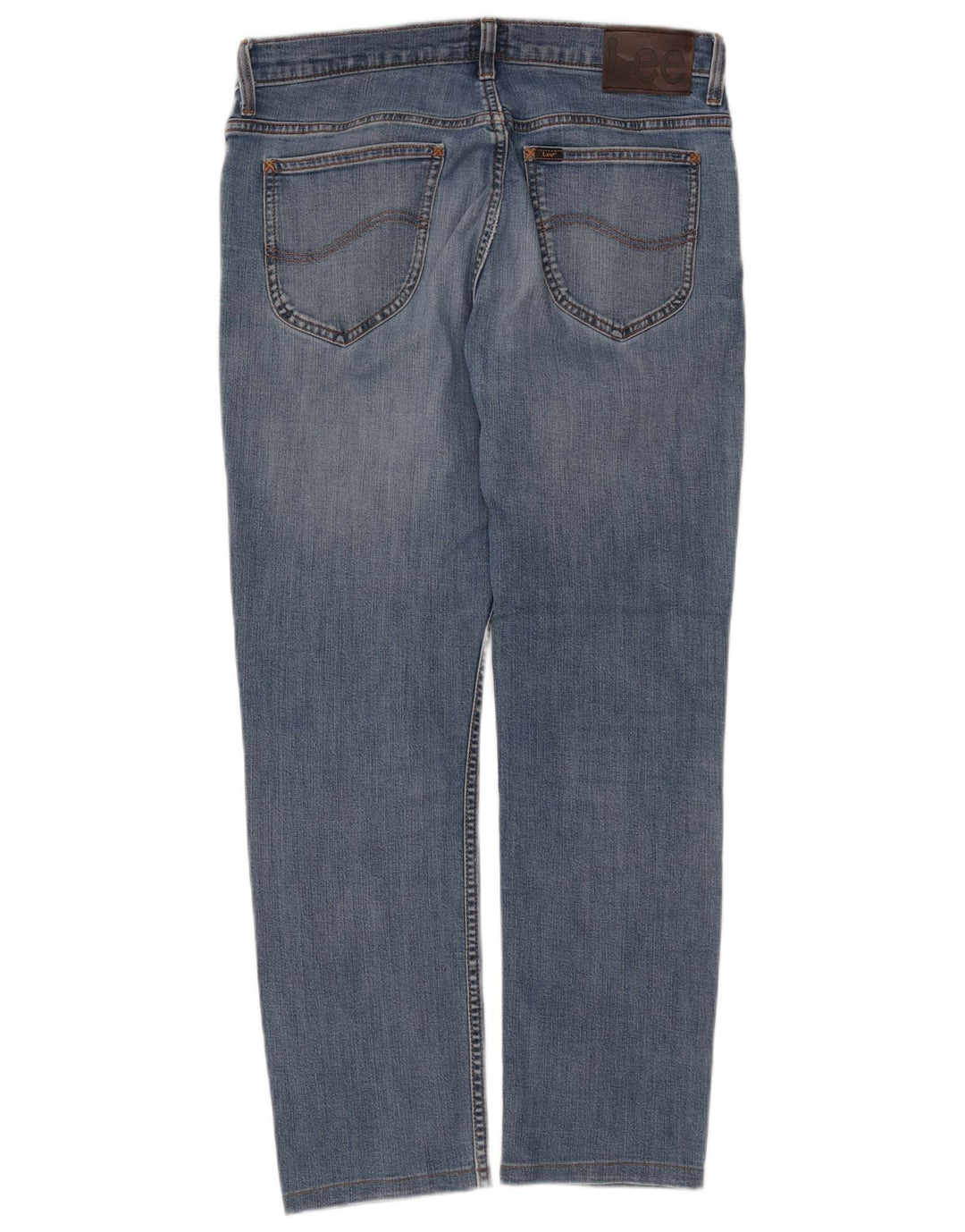 LEE Mens Rider Straight Jeans W33 L28 Azul Algodão