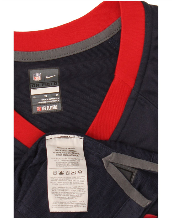 Camiseta Nike masculina Houston Texans Graphic Top XL azul marinho poliéster
