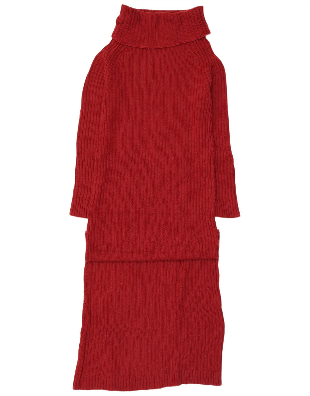Vestido jumper feminino Simona Barbieri com conjunto duplo com gola redonda Reino Unido 12 médio vermelho