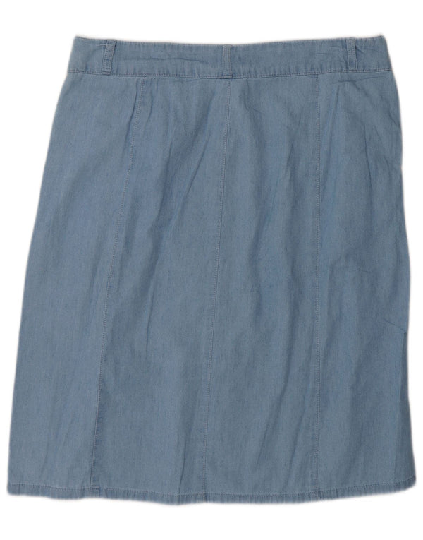 Coleção Saia jeans feminina Reino Unido 14 Grande W32 Azul Algodão