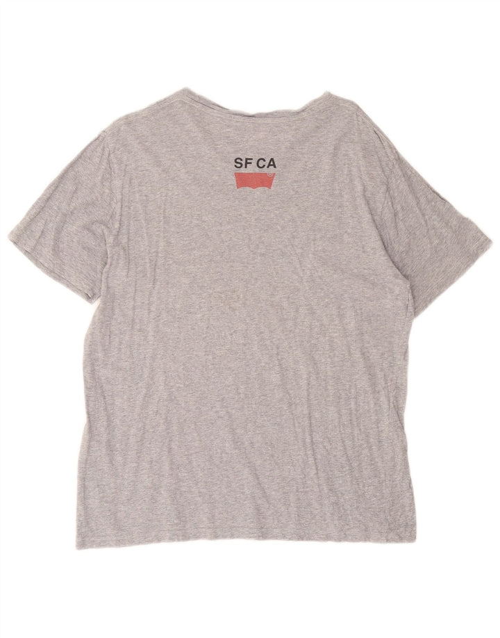 Camiseta gráfica masculina Levi's Top grande de algodão cinza