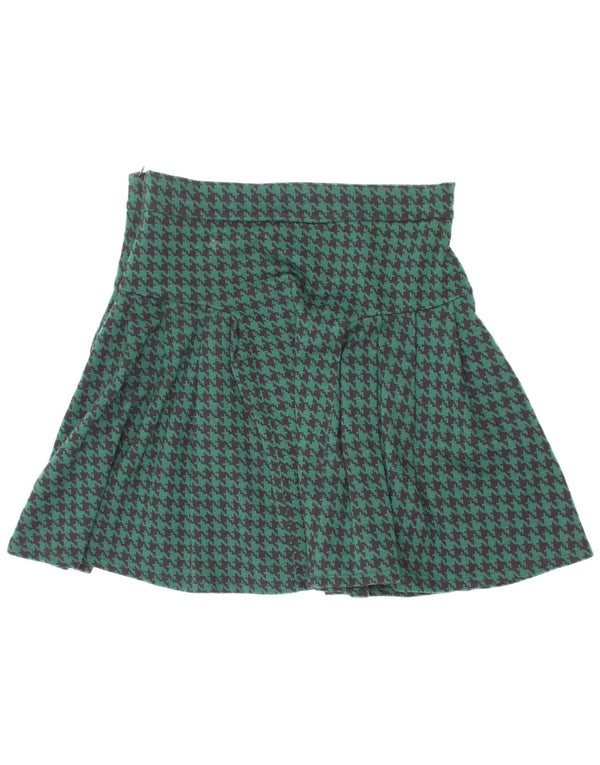 Saia plissada Zara Meninas 13-14 Anos W26 Verde Houndstooth Poliéster