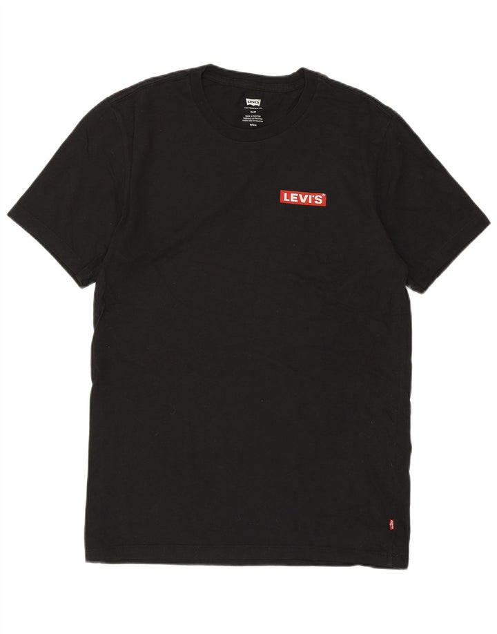 Camiseta masculina LEVI'S Slim Fit Top médio algodão preto