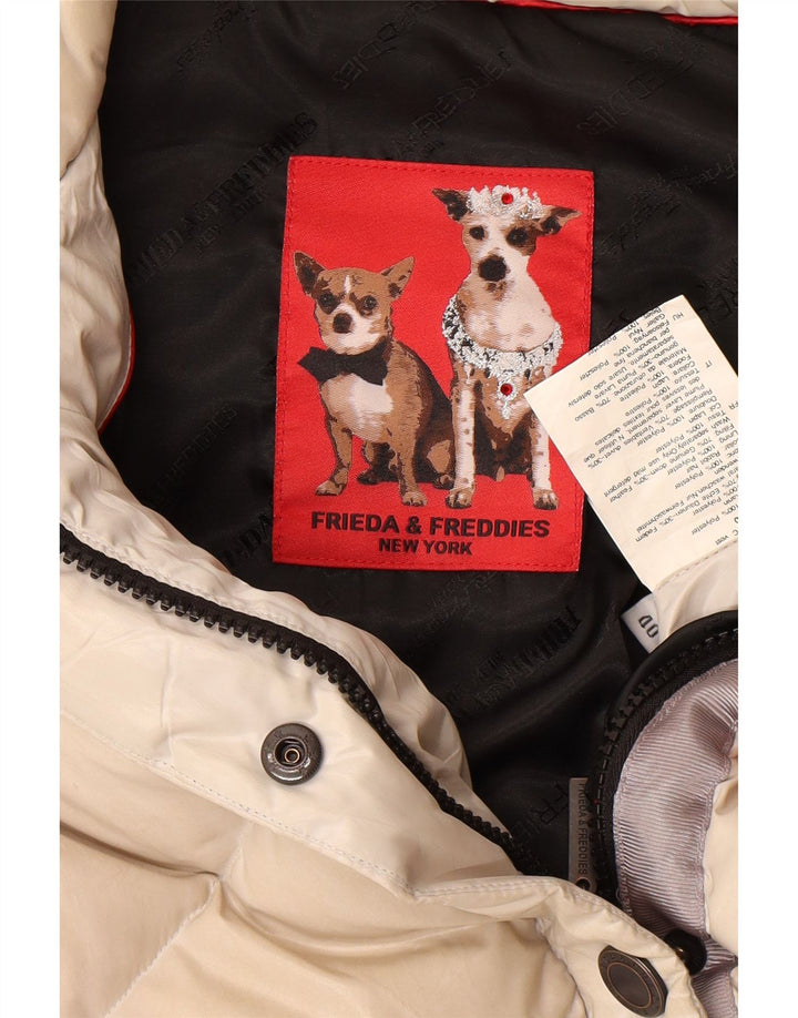 FRIEDA & FREDDIES Colete acolchoado feminino EU 40 poliéster bege médio