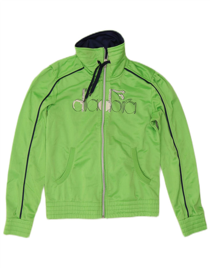 Jaqueta Diadora Boys Graphic Treino Top 11-12 Anos XL Verde Poliéster