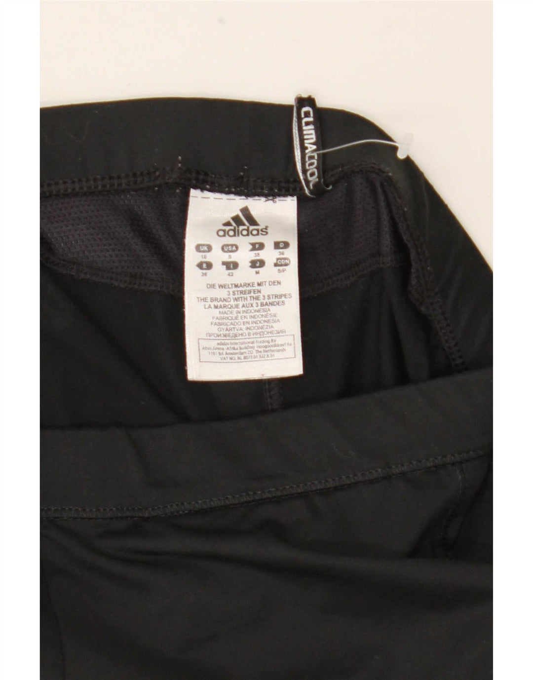 Adidas Womens Climacool Capri Leggings UK 10 Pequeno Poliéster Preto