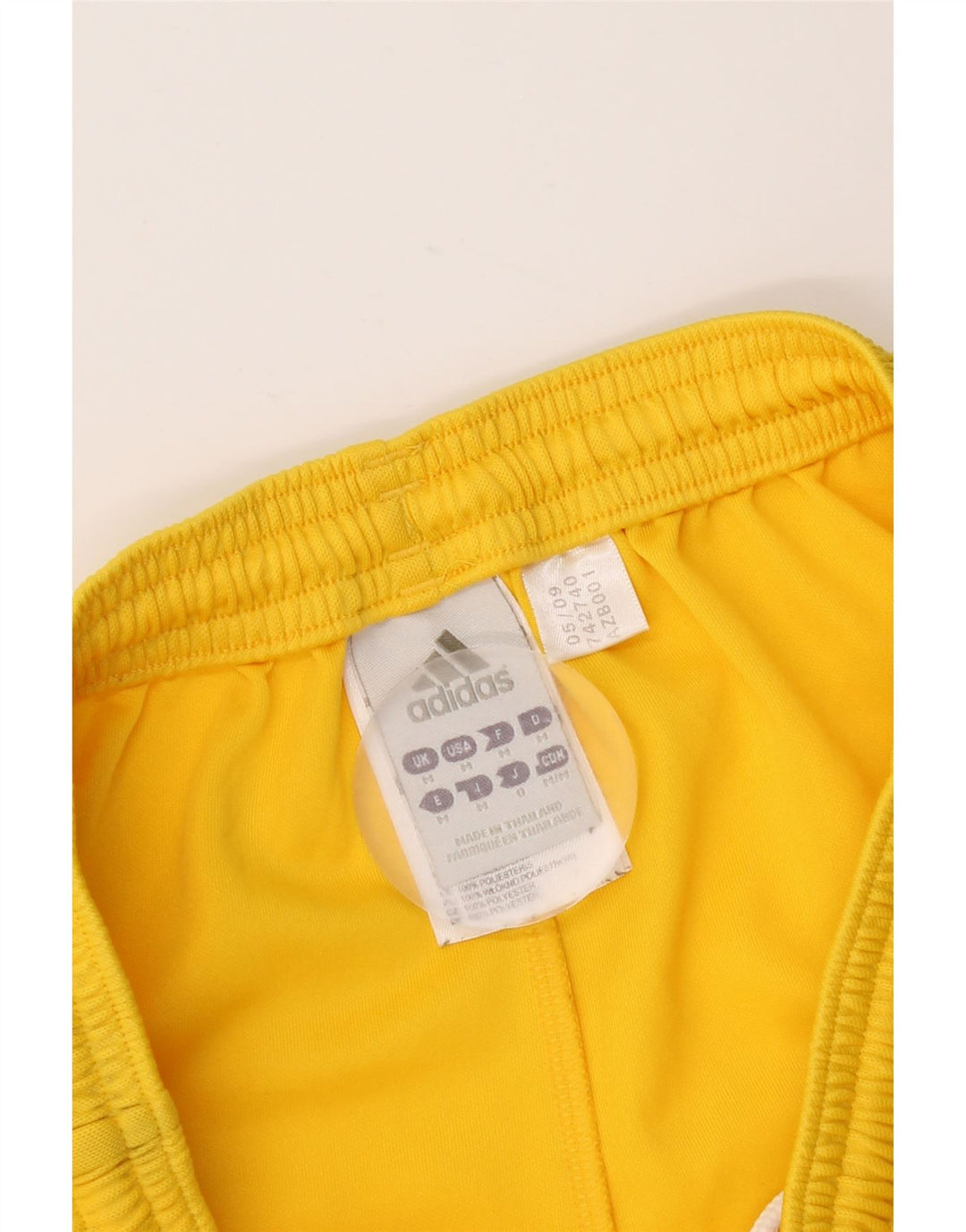 Shorts esportivos gráficos Adidas Boys 11-12 anos poliéster amarelo médio