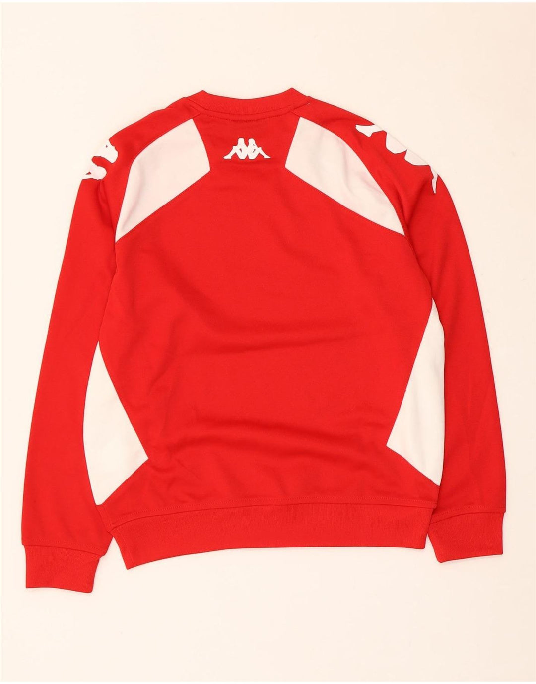 Kappa Boys Graphic Sweatshirt Jumper 11-12 Anos Vermelho Colorblock Poliéster