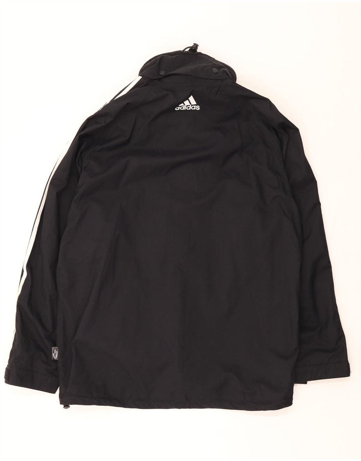 Adidas Mens Climashell Hooded Rain Jacket UK 44/46 Grande Preto Poliamida