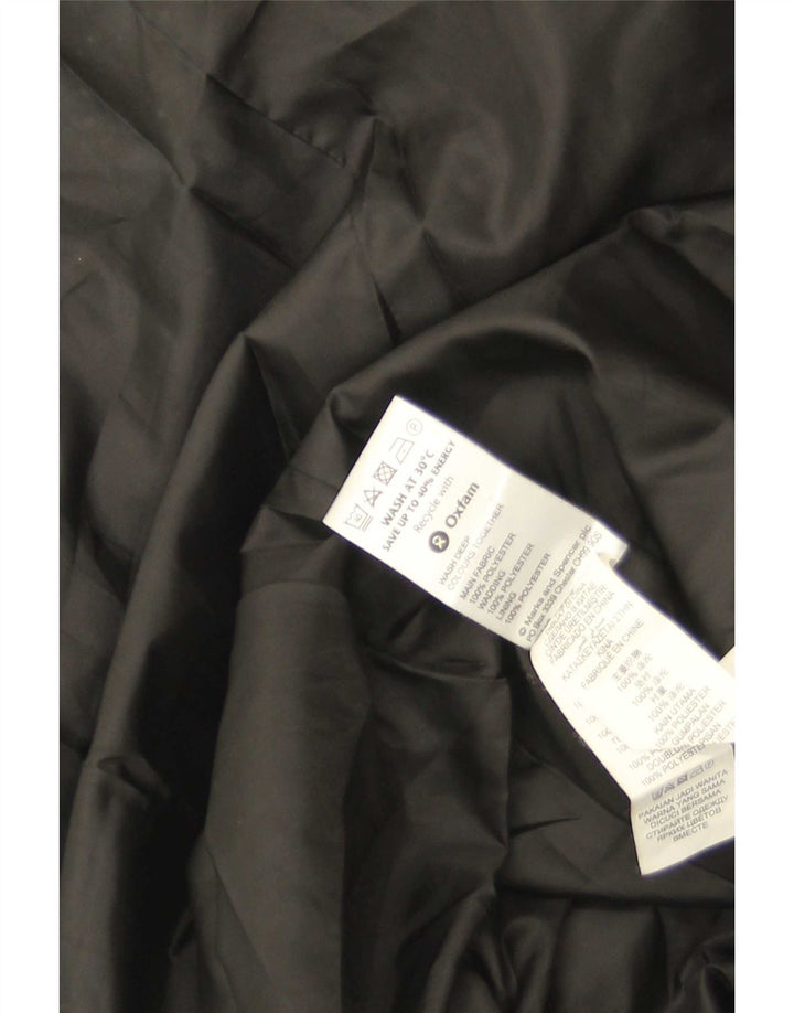 Sobretudo acolchoado feminino Marks & Spencer UK 18 XL poliéster preto