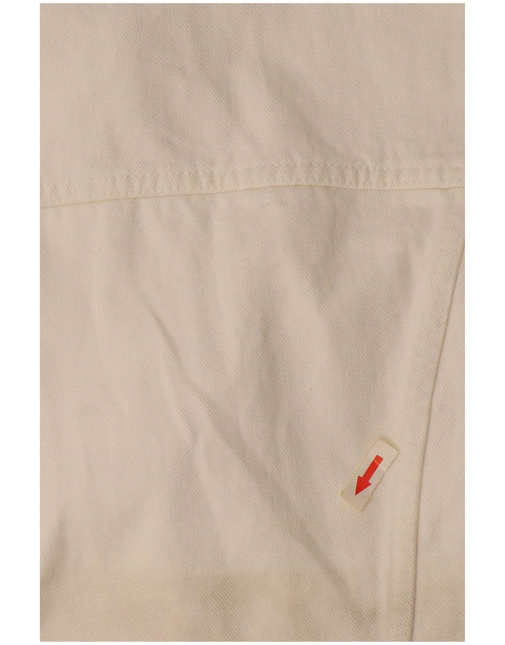 Jaqueta jeans feminina indiana para motociclo, algodão branco grande Reino Unido 14