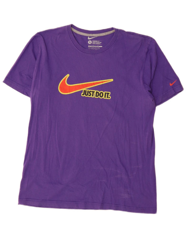 Camiseta masculina Nike Standard Fit gráfica top grande algodão roxo