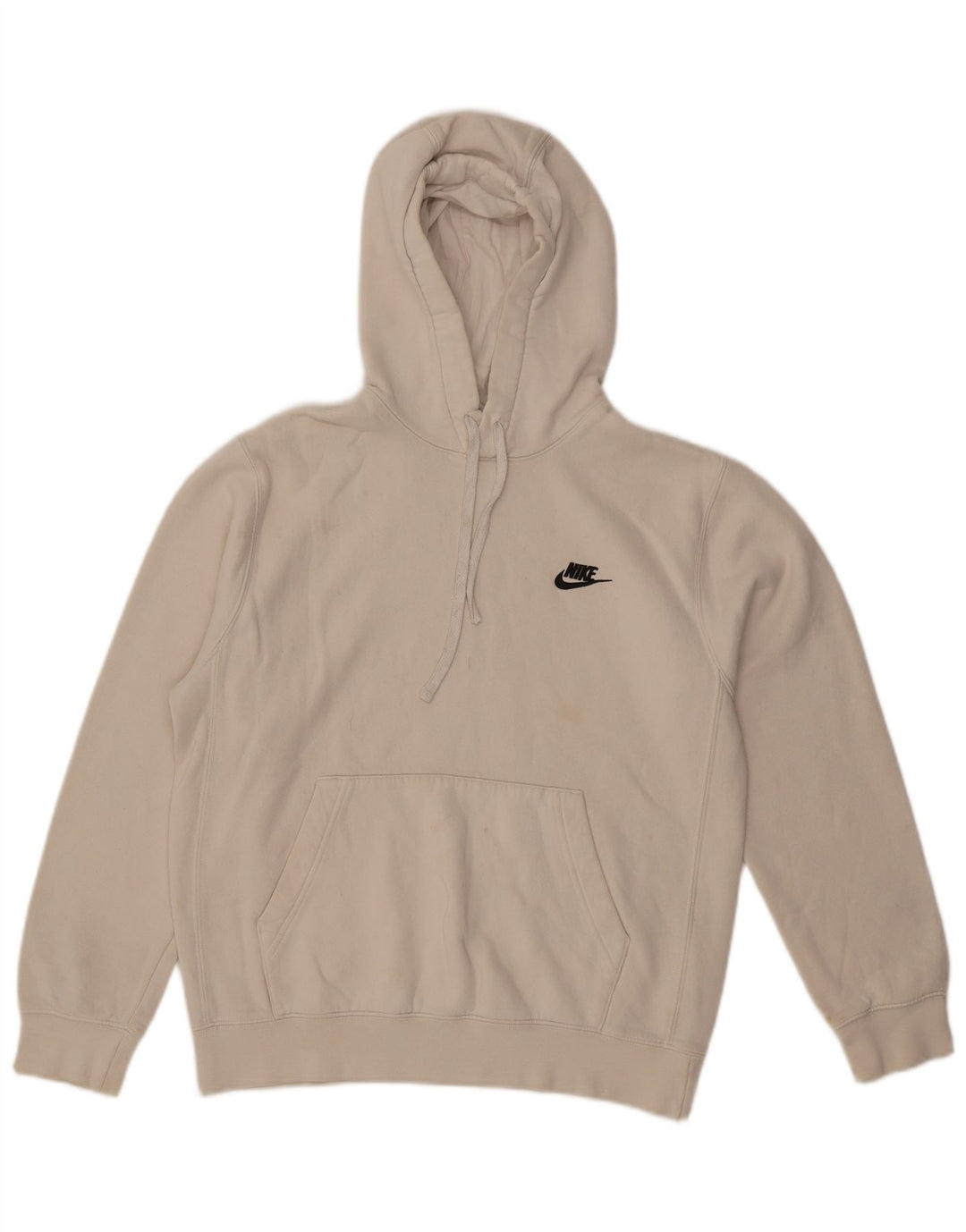 Nike Mens Hoodie Jumper Pequeno Algodão Branco