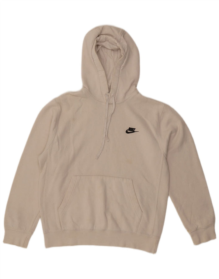 Nike Mens Hoodie Jumper Pequeno Algodão Branco
