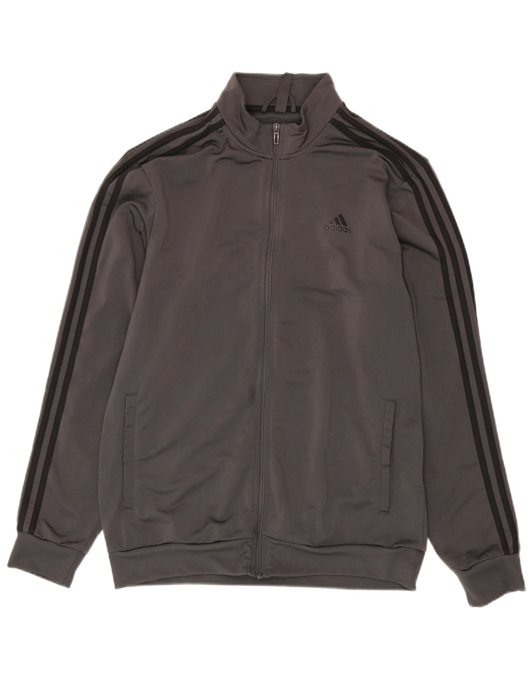 Adidas Mens Tracksuit Top Jacket Grande Cinza Poliéster