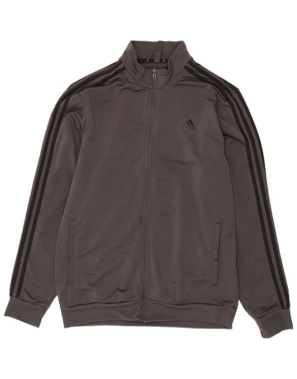 Adidas Mens Tracksuit Top Jacket Grande Cinza Poliéster