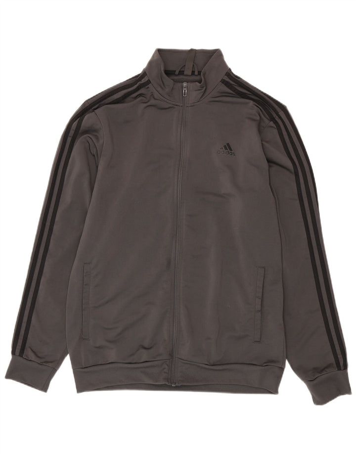 Adidas Mens Tracksuit Top Jacket Grande Cinza Poliéster