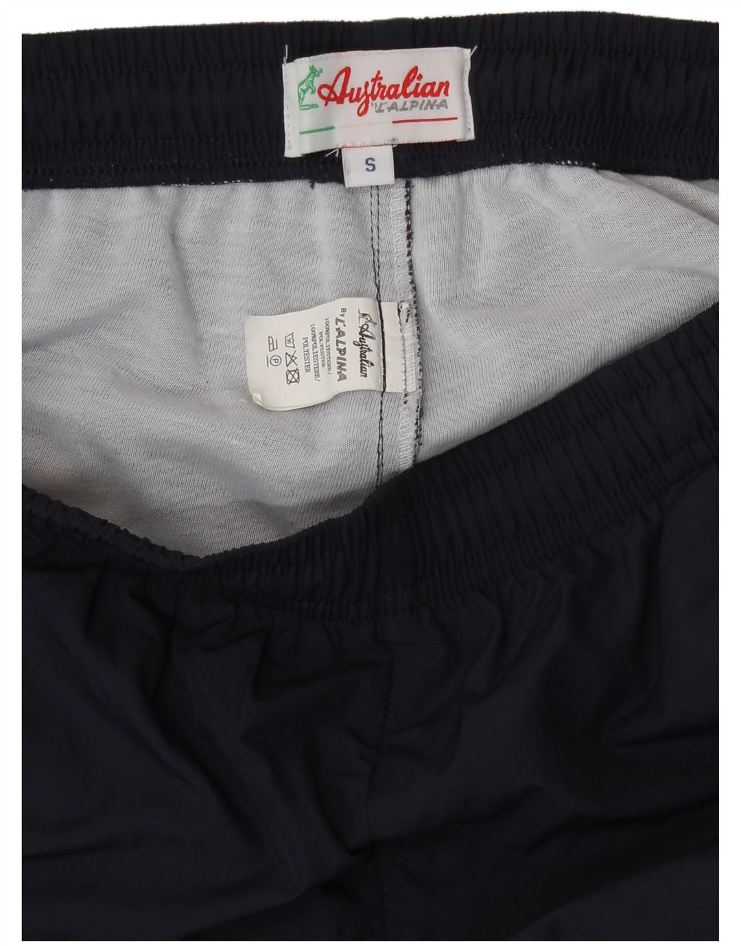 AUSTRALIAN L'ALPINA Calça de treino masculina pequena azul marinho poliéster