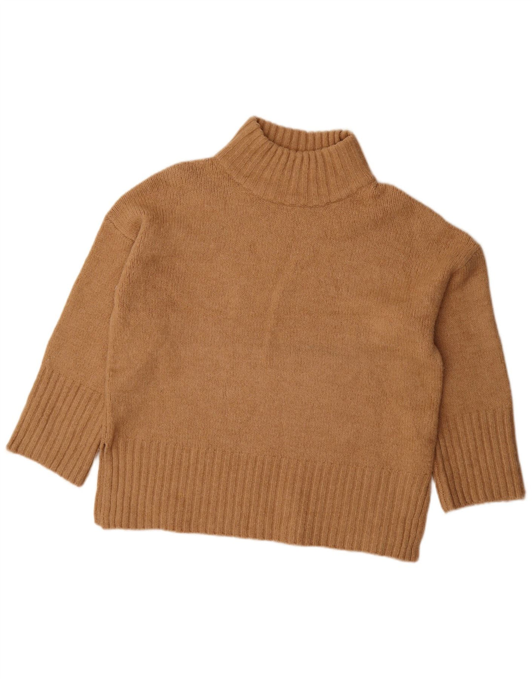 Topshop suéter feminino oversized com gola de tartaruga Reino Unido 12 marrom médio