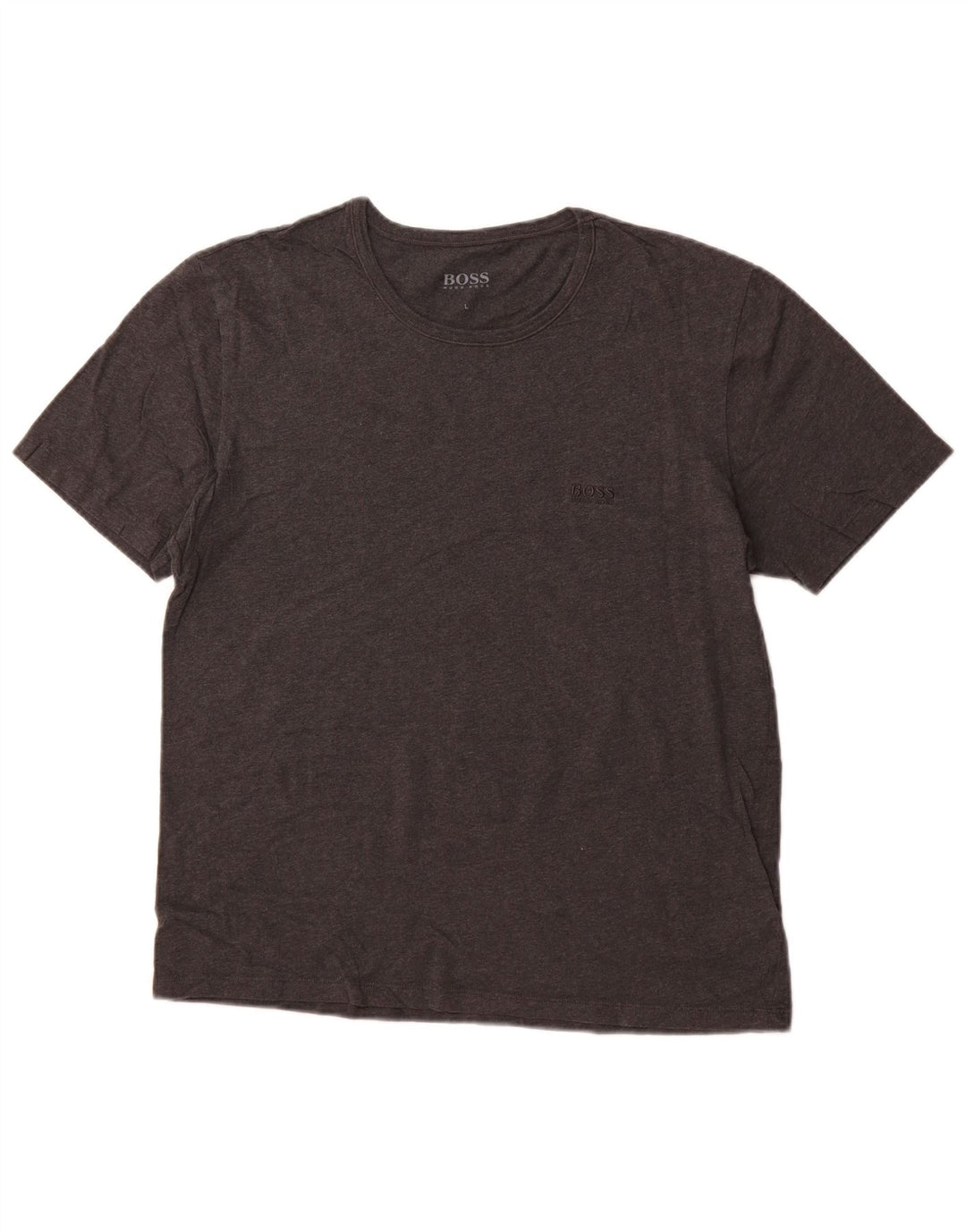 Camiseta feminina HUGO BOSS UK 16 grande algodão cinza