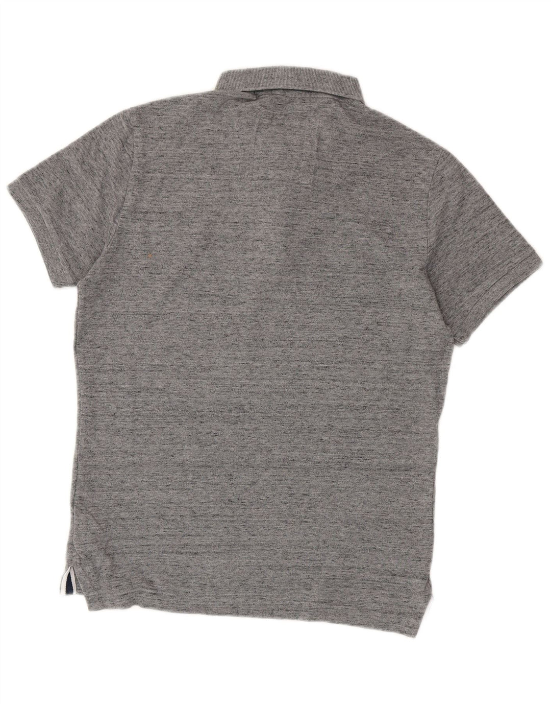 Camisa polo masculina Superdry algodão manchado cinza médio