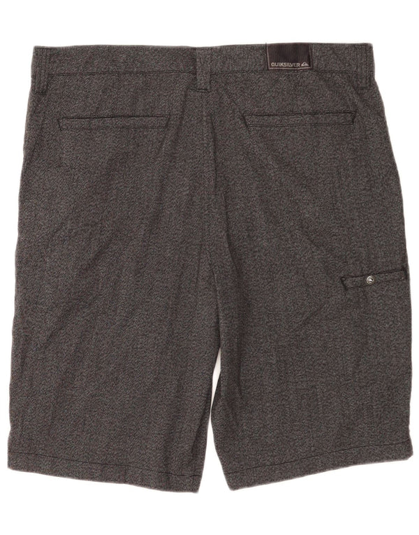 Quiksilver Mens Zathan Cargo Shorts W34 Grande Poliéster Cinza