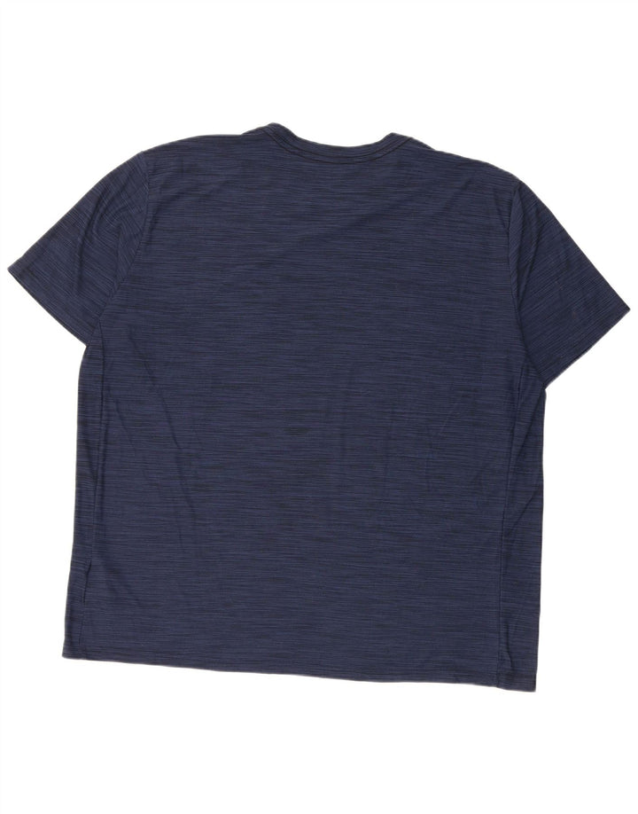 Camiseta masculina Nike Dri Fit Top 2XL poliéster manchado azul marinho