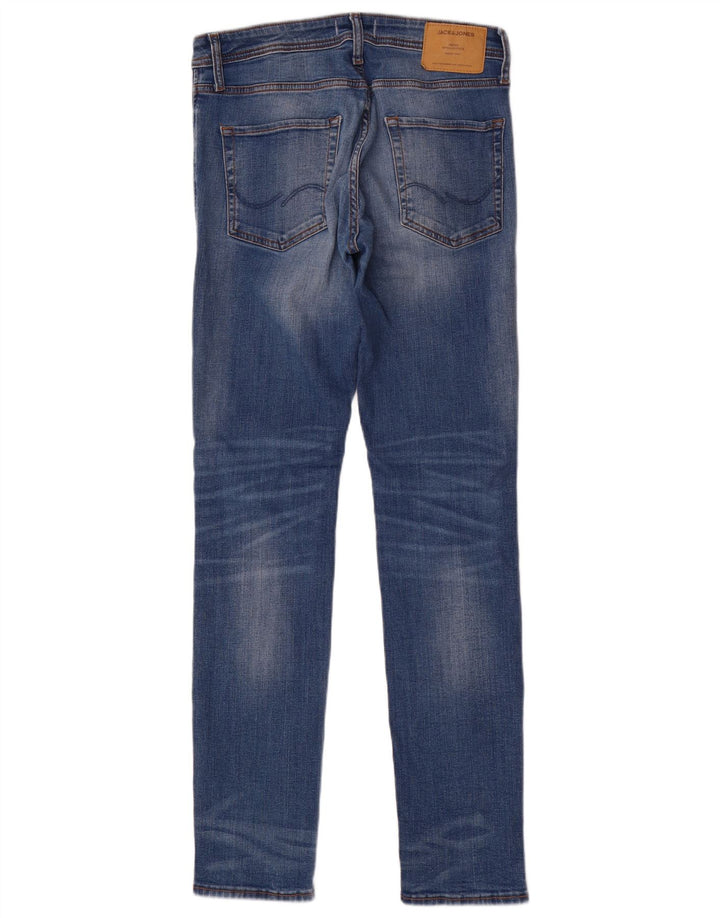Jack & Jones Masculino Tim Slim Jeans W30 L34 Azul Algodão
