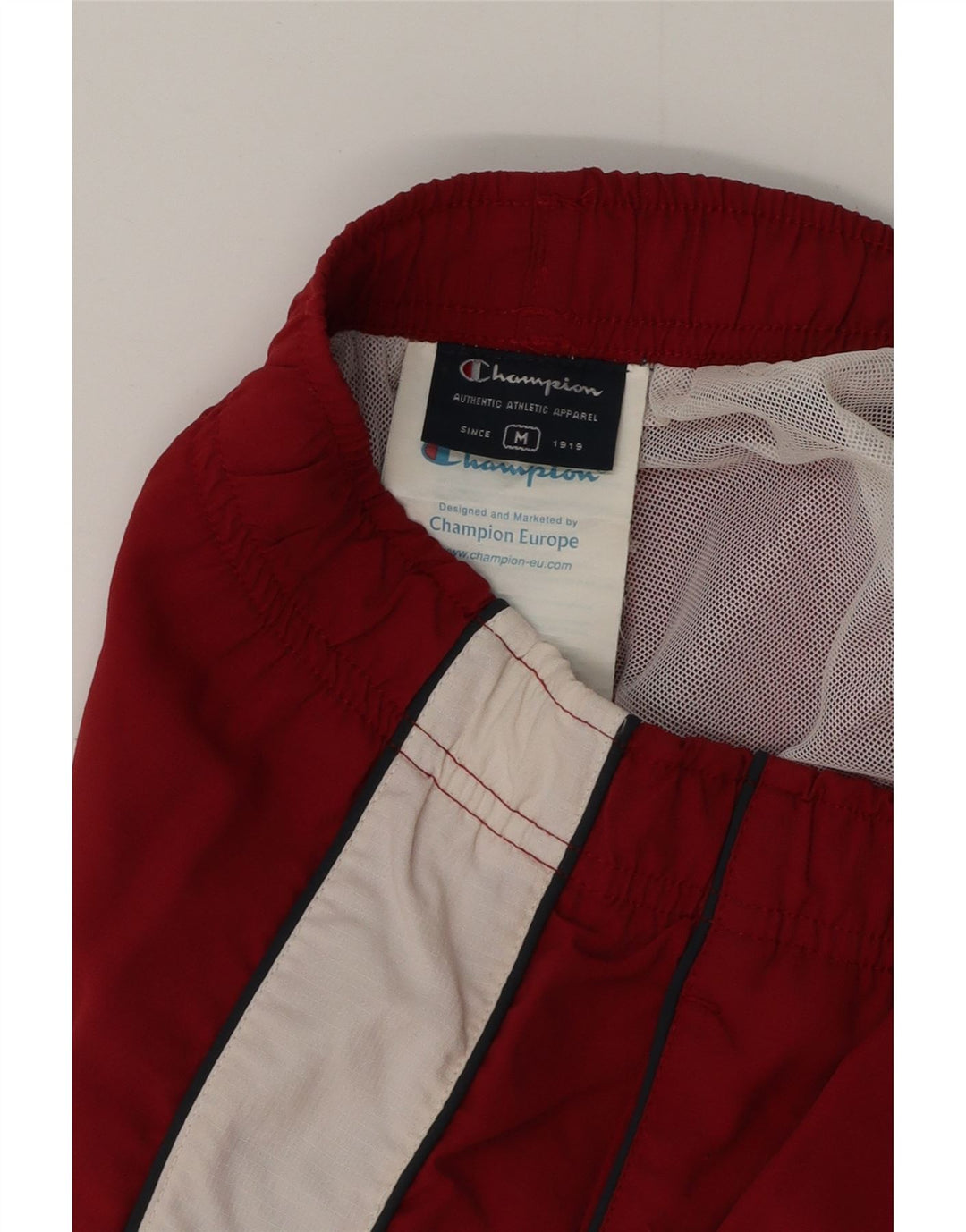 Shorts de natação masculino Champion médio Borgonha Colourblock poliéster