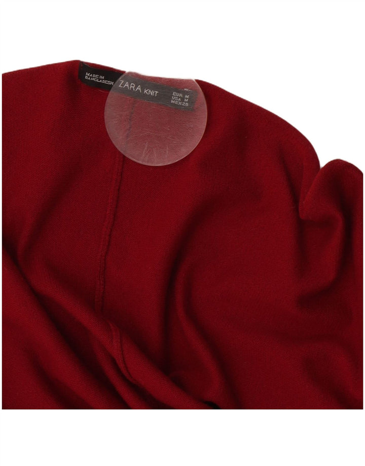 Suéter cardigã aberto com palangre feminino ZARA Reino Unido 14 médio marrom