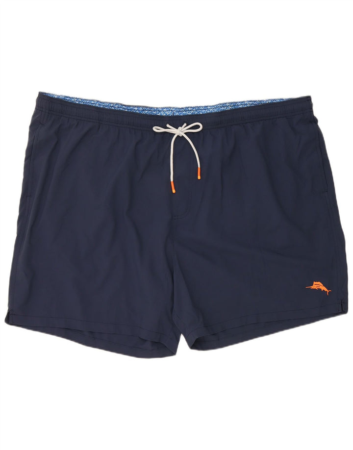 Shorts de natação masculino TOMMY BAHAMA 3XL poliéster azul marinho