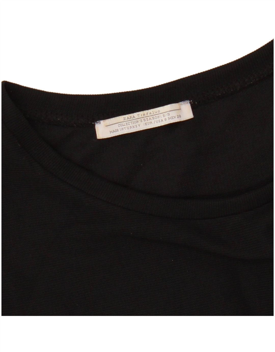 ZARA Vestido feminino Trafaluc com ombros de fora UK 8 pequeno preto
