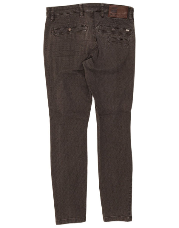 G-Star Mens Slim Jeans W33 L30 Cinza Geométrico Algodão