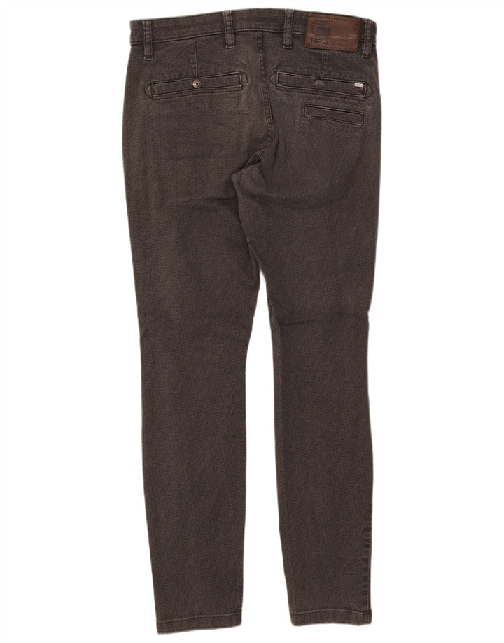 G-Star Mens Slim Jeans W33 L30 Cinza Geométrico Algodão
