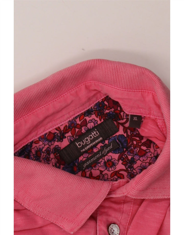 Camisa pólo tingida Bugatti masculina XL rosa