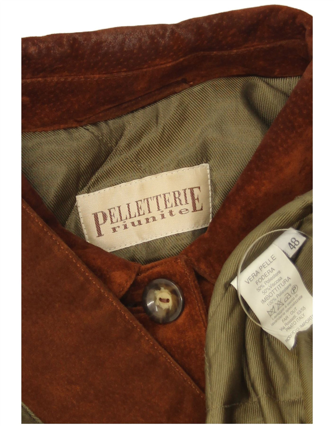 Jaqueta feminina Pelleteria de camurça IT 48 XL couro marrom