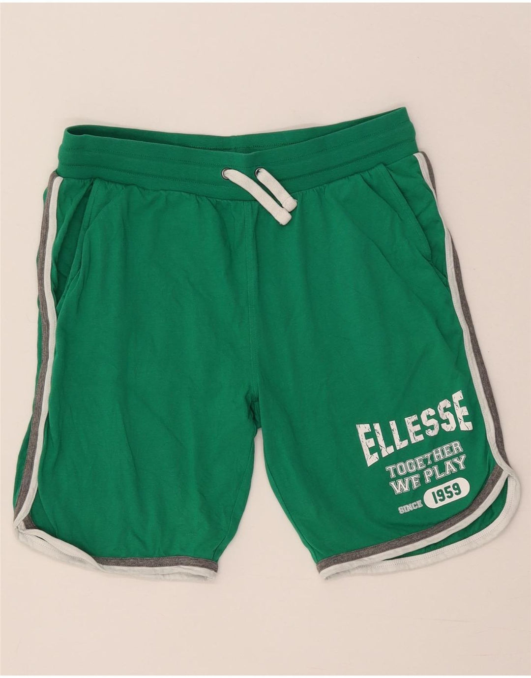 Shorts esportivos gráficos femininos Ellesse UK 14 verde médio